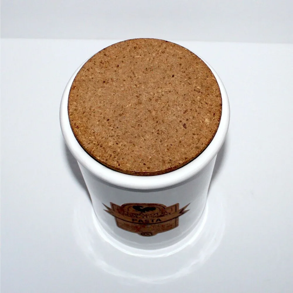 Pasta Canister Terracotta from Tuscany Florence Italy Ceramiche Alfa Spa white